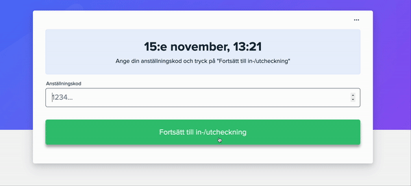 Gif - in och utcheckning Busy