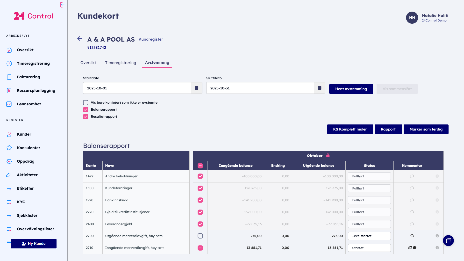 NO 24Control Avstämning Version 1